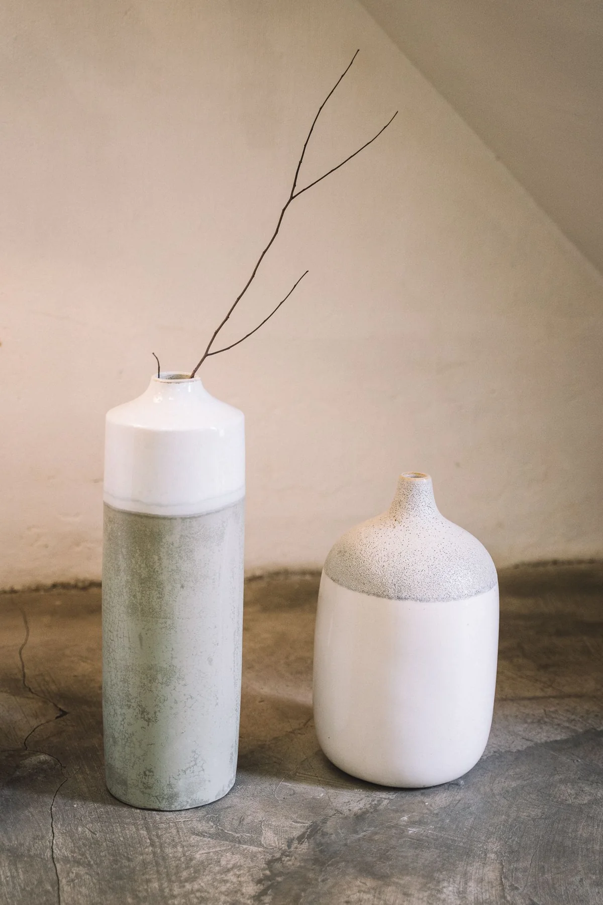 Ceramic forms arranged as a quiet study of proportion